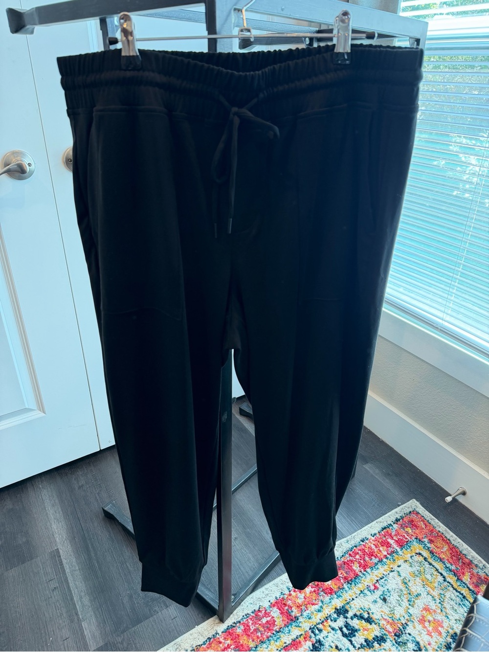Black Drawstring Jogger Pants